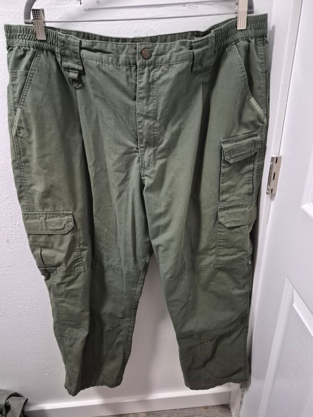 Propper Mens Green Tactical Cargo Pants 44x30 With Pockets & Elastic Waist